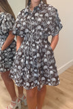 Nature’s Darling Embroidered Dress Brown
