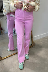 Bayeas Super High Rise Bootcut Pink Lady