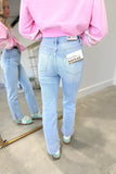 Bayeas High Rise Straight w Cuff Jean
