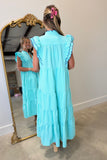 Umgee Lagoon Tide Scalloped Midi Dress