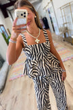 Wild Side Bow Back Top Zebra