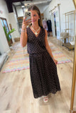 Spotted Muse Polka Dot Skirt Set Brown