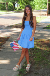 RD Style Sanessa Balloon Dress Blue