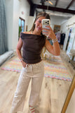 Natural Beauty Asymmetric Sweater Tank Brown