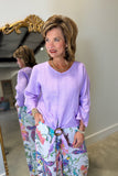 Tempo Paris Front Tie Top Lavender