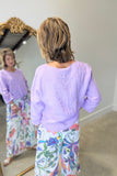 Tempo Paris Front Tie Top Lavender