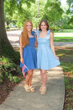 Blue Jean Bow Dress Lt Denim