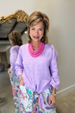 Tempo Paris Front Tie Top Lavender