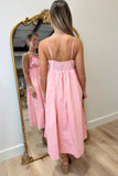 Petal Stitch Embroidered Cami Dress Pink