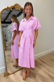 Stay in Your Lane Dress Pink