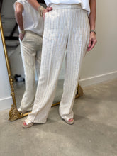 Renuar Linen Trouser Natural Stripe