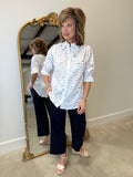 Boho Chic Subtle Floral Blouse White