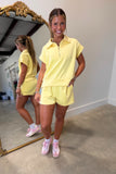 Warm Days Ahead Scuba Short Set Yellow