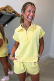 Warm Days Ahead Scuba Short Set Yellow