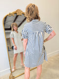 Renuar Bold Stripe Dress Indigo