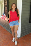 Red, Tied, and True Top