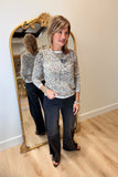 Renuar Reversible Leopard Print Sweater