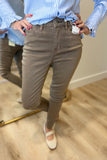 Charlie B Twill Slim Leg Pant Truffle