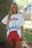 Mudpie OS Born To Sparkle Tee White
