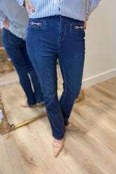 Renuar Jean w Chain Detail Dark Indigo