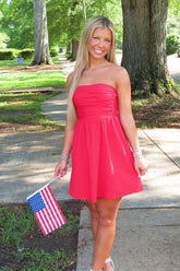 Party Please Tube Dress Red
