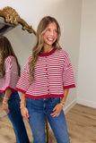 Cranberry Coast Striped Cardigan