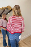 Cranberry Coast Striped Cardigan
