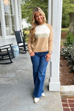 Sweet and Stuffed Color Block Sweater