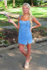 Southern Encore Med Denim Romper Dress