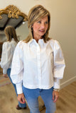 APNY Puff Sleeve Blouse White