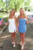 Southern Encore Med Denim Romper Dress