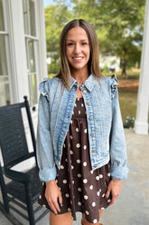 Layered Up Ruffled Denim Jacket
