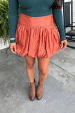 Bubbly Attitude Skort Rust