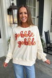 Gobble Gobble Colored Pompom Thread Pullover