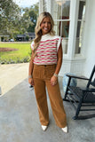 Pass The Pie Striped Sweater Vest