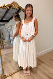 Ditsy Darling Floral Skirt Set Cream