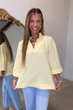 Sunshine Warm 3/4 Sleeve Blouse