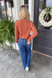 Amber Afternoon Cardigan Sweater Rust