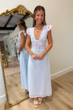 Amy Jane London Isolde Maxi Dress Blue Pink