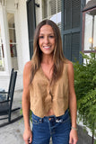 Chestnut Suede Vest