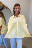 Picnic Special Gingham Oversized Shirt Yellow