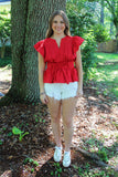 Spring Silhouette Top Red