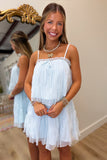 Dominican Dream Lace Skirt Set Blue
