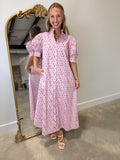 Pink Bouquet Breeze Midi Dress