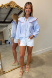 Picnic in the Park Blouse Blue