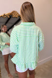 Apple Green Stripe Blouse