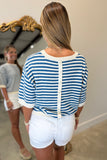Picnic Stripe Sweater Blue