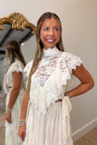 First Impression Lace Eyelet Top White
