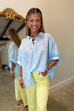 Plaid in Blue Blouse