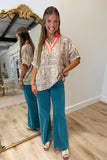 Dear John Fiona Wide Leg Jean Mediterranean